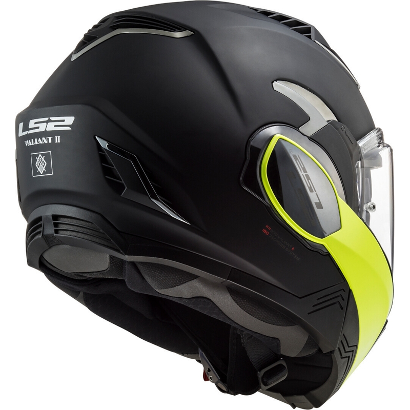 LS2 FF900 Valiant II Hammer black-fluo yellow flip-up motoristična čelada razprodaja