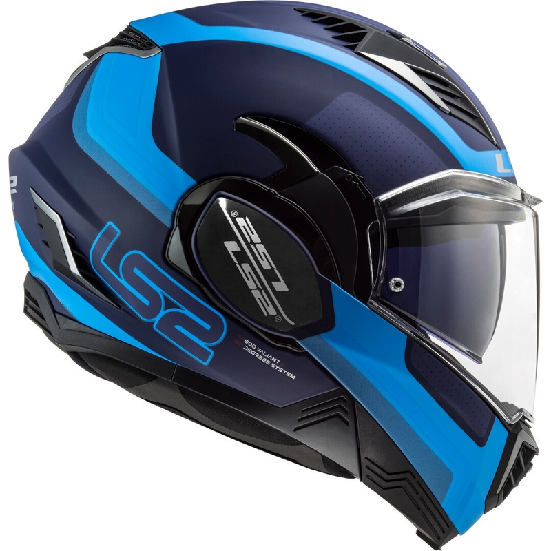 LS2 FF900 Valiant II Orbit modra zložljiva motoristična čelada