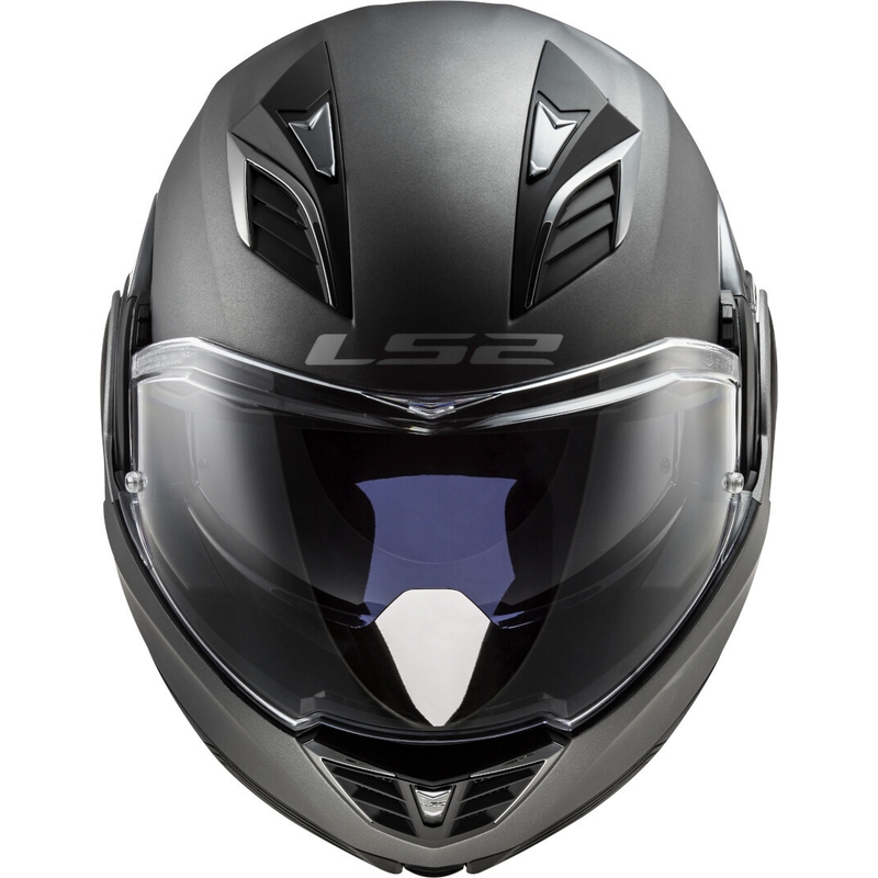 LS2 FF900 Valiant II Solid titanium mat flip-up motoristična čelada