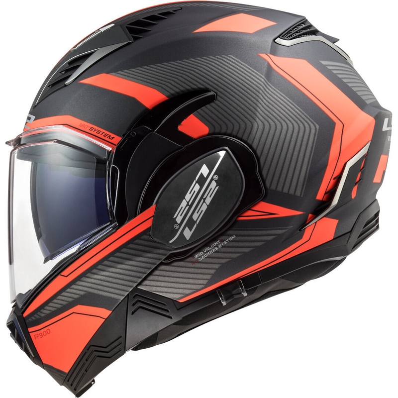 Čelada za motoriste LS2 FF900 Valiant II Revo titanium-fluo oranžna