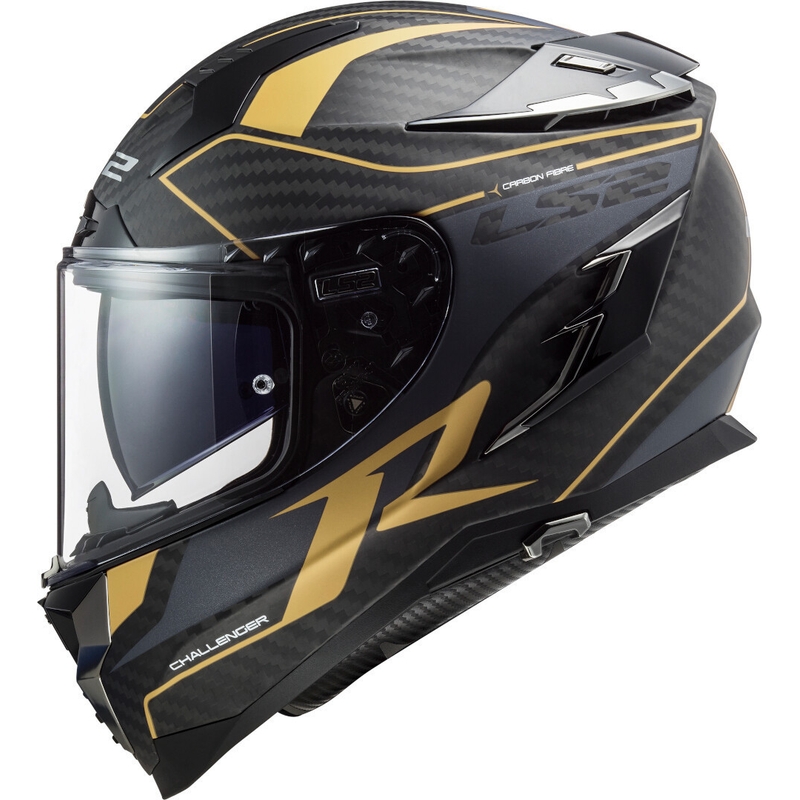 Integralna motoristična čelada LS2 FF327 Challenger C Grid black-gold razprodaja