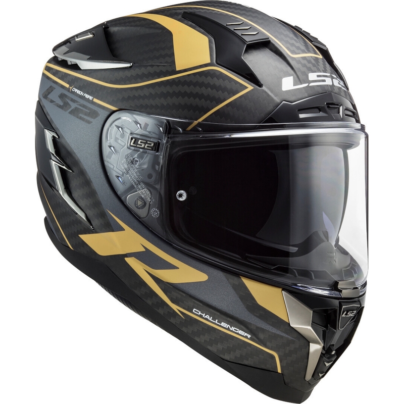 Integralna motoristična čelada LS2 FF327 Challenger C Grid black-gold razprodaja