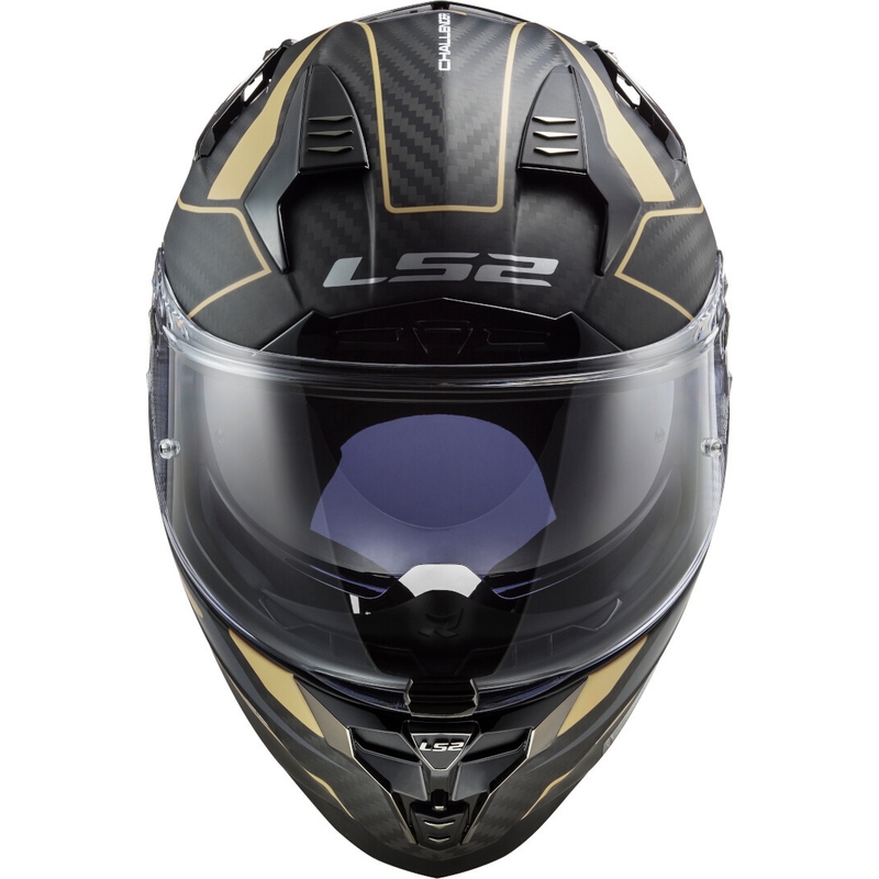 Integralna motoristična čelada LS2 FF327 Challenger C Grid black-gold razprodaja