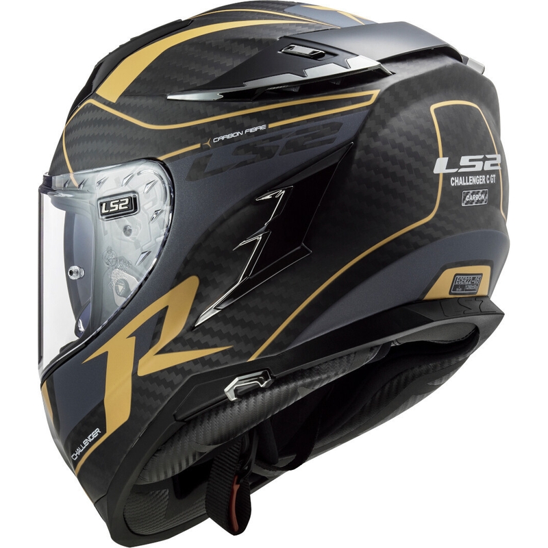 Integralna motoristična čelada LS2 FF327 Challenger C Grid black-gold razprodaja