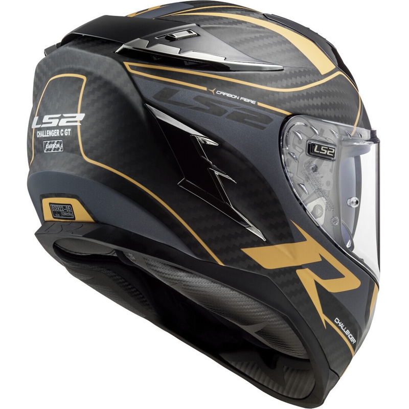 Integralna motoristična čelada LS2 FF327 Challenger C Grid black-gold razprodaja