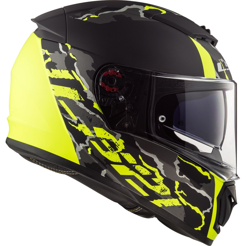 LS2 FF390 Breaker Feline Black-Fluo Yellow Integral Motoristična čelada razprodaja