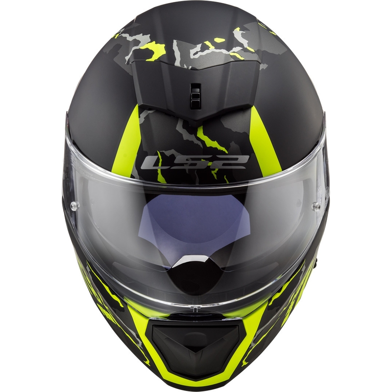 LS2 FF390 Breaker Feline Black-Fluo Yellow Integral Motoristična čelada razprodaja