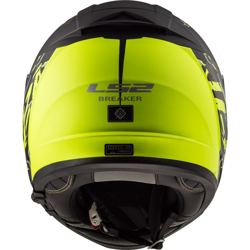 LS2 FF390 Breaker Feline Black-Fluo Yellow Integral Motoristična čelada razprodaja
