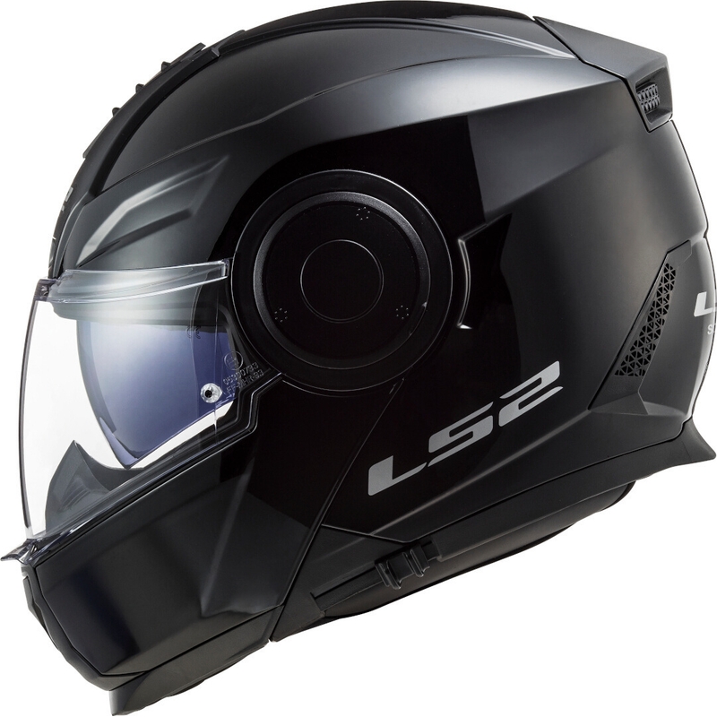 LS2 FF902 Scope Solid Black Gloss Flip-up motoristična čelada