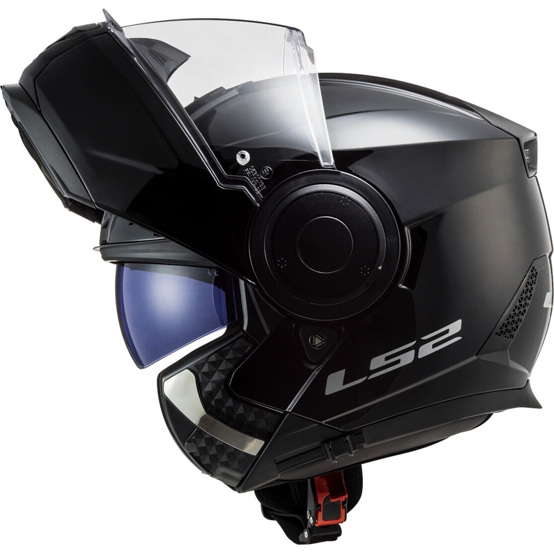 LS2 FF902 Scope Solid Black Gloss Flip-up motoristična čelada