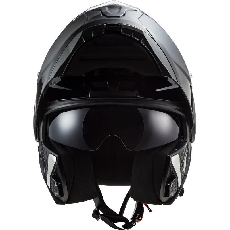 LS2 FF902 Scope Solid Black Gloss Flip-up motoristična čelada