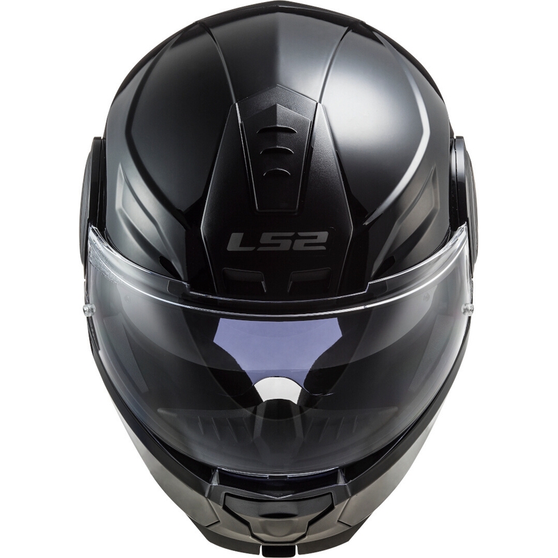 LS2 FF902 Scope Solid Black Gloss Flip-up motoristična čelada