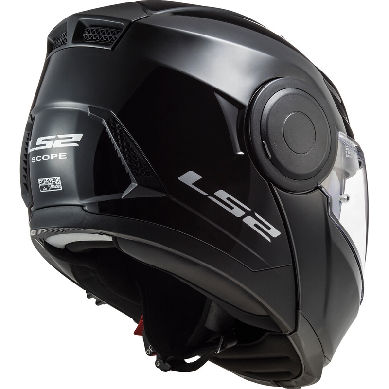 LS2 FF902 Scope Solid Black Gloss Flip-up motoristična čelada