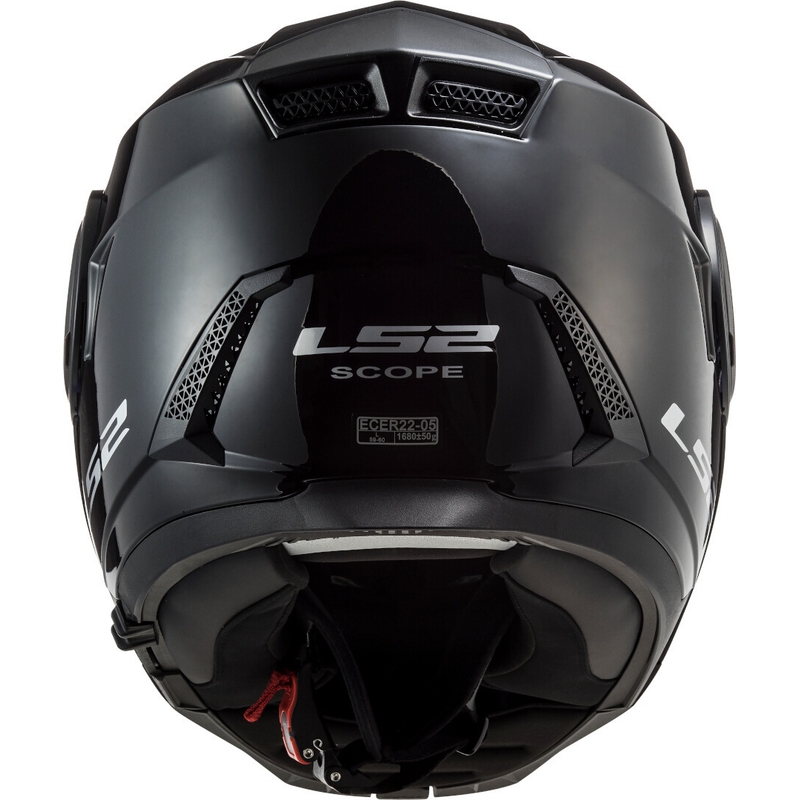LS2 FF902 Scope Solid Black Gloss Flip-up motoristična čelada