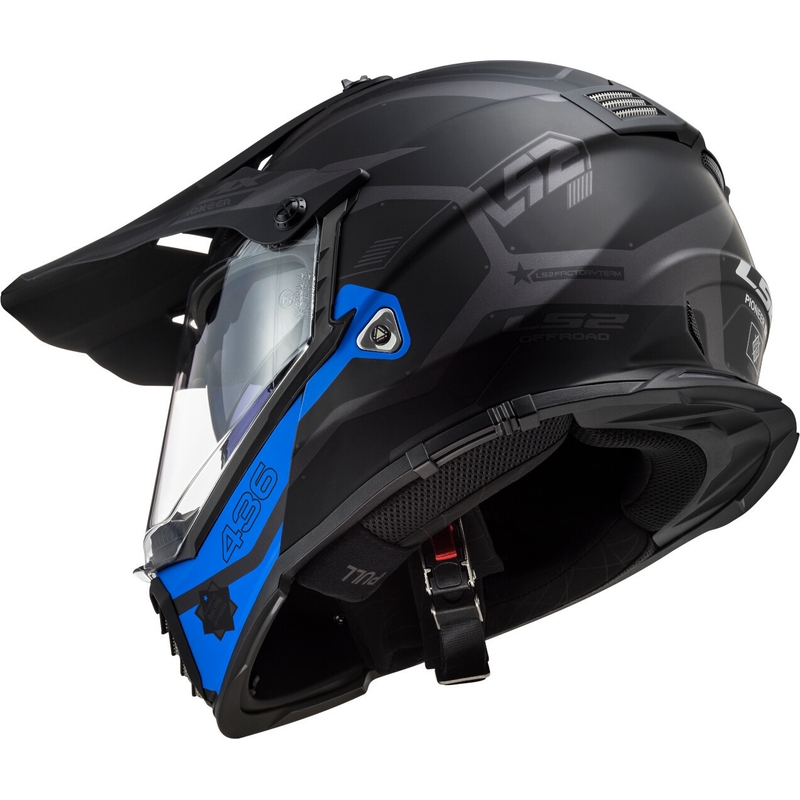 Enduro čelada LS2 MX436 Pioneer EVO Cobra črno-modra