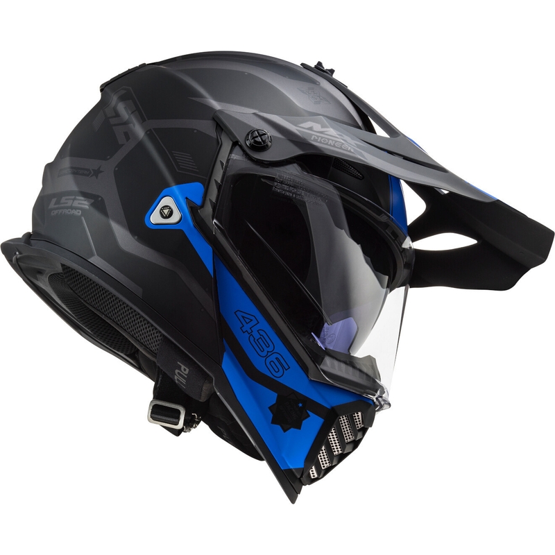 Enduro čelada LS2 MX436 Pioneer EVO Cobra črno-modra