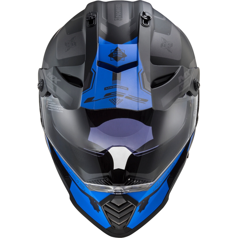 Enduro čelada LS2 MX436 Pioneer EVO Cobra črno-modra