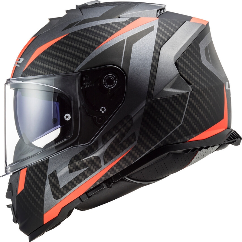 LS2 FF800 Storm Racer titanium-fluo oranžna integralna motoristična čelada