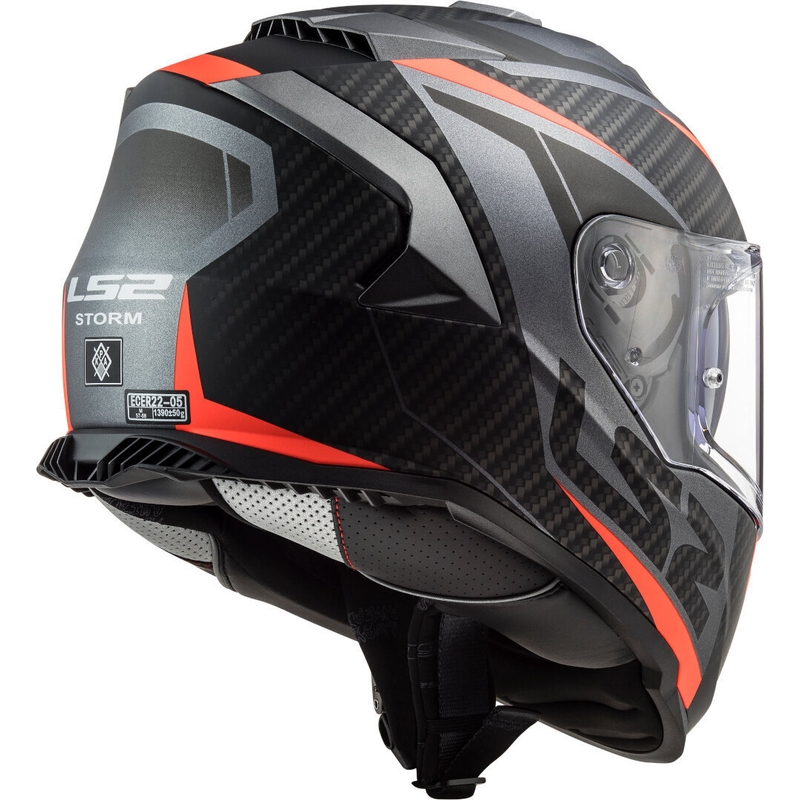 LS2 FF800 Storm Racer titanium-fluo oranžna integralna motoristična čelada