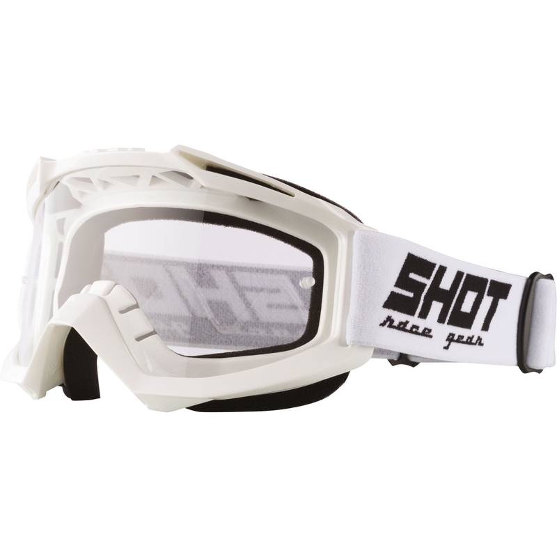 Motokros očala Shot Assault Solid white