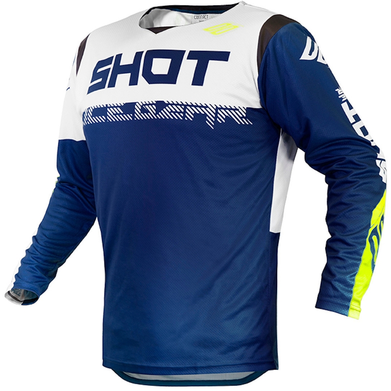 Motokros majica Shot Contact Trust blue-white-fluo yellow razprodaja