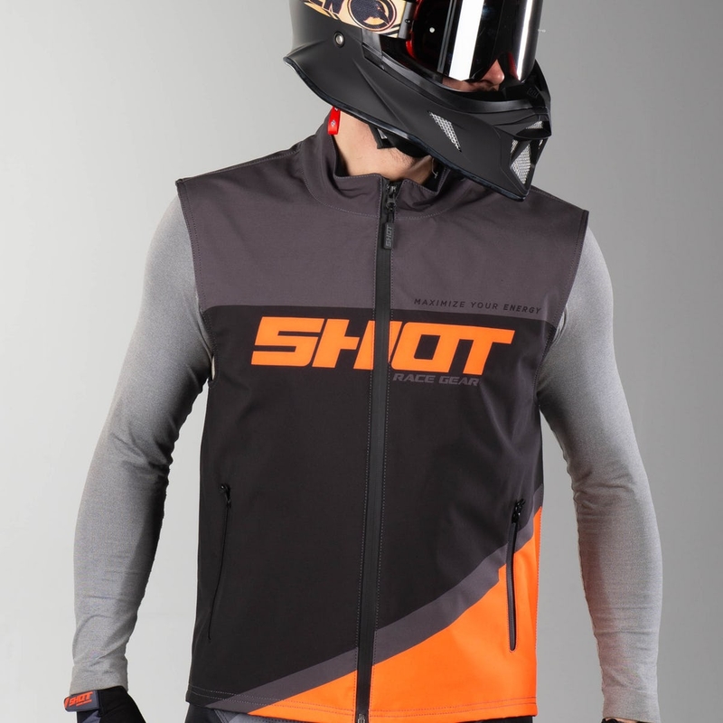 Softshell jopič Shot Lite black-grey-fluo orange razprodaja