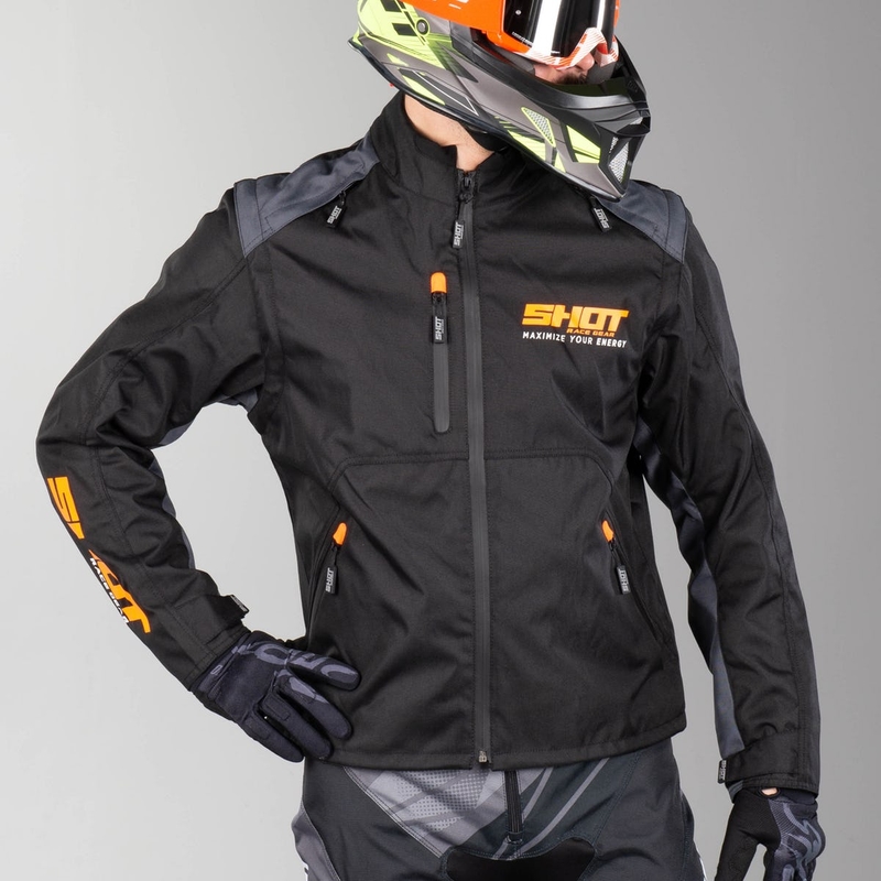 Jakna Shot Contact black-fluo orange razprodaja