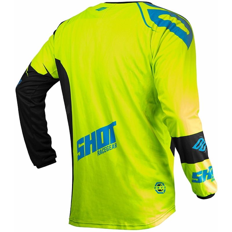 Otroški motokros dres Shot Devo Ventury black-blue-fluo yellow razprodaja