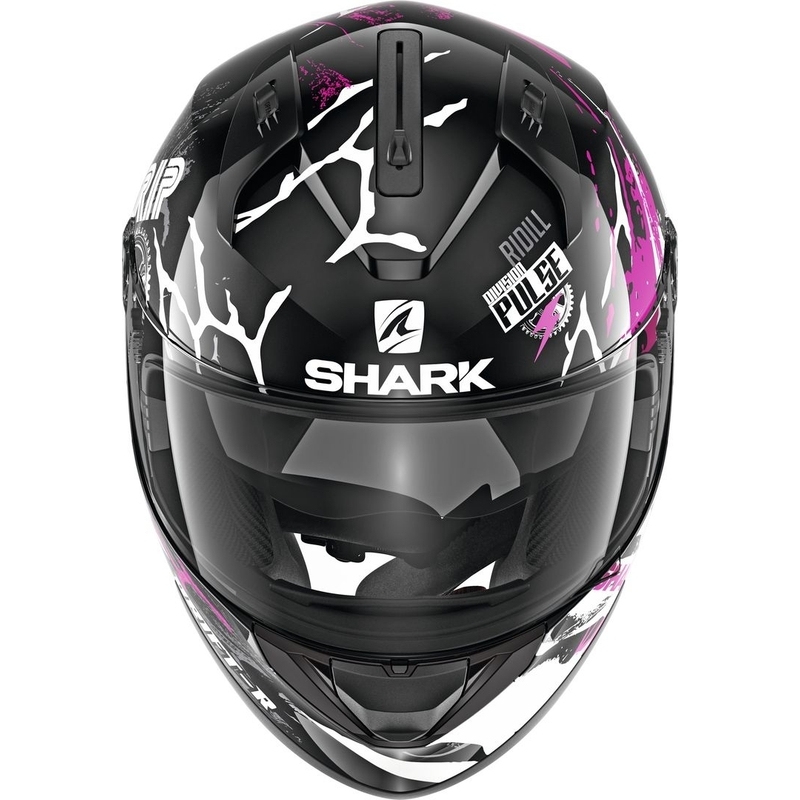 Integralna čelada SHARK RIDILL 1.2 Drift-R črno-bela-rožnata
