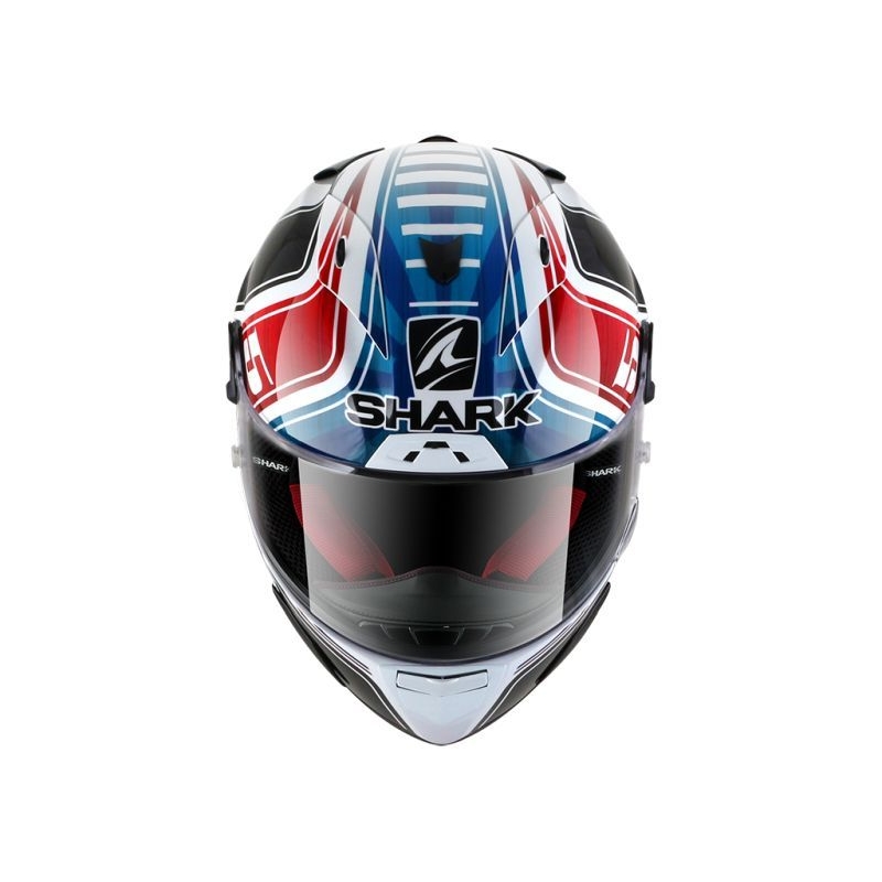 Integralna čelada SHARK RACE-R PRO Zarco GP De France Replika črno-bela-modra-rdeča