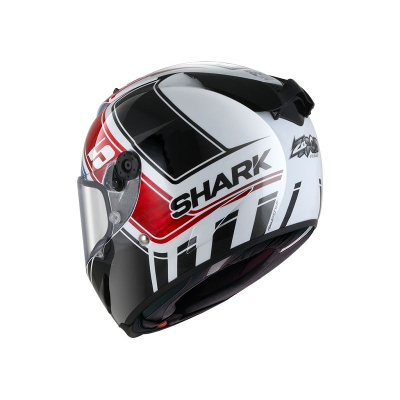 Integralna čelada SHARK RACE-R PRO Zarco GP De France Replika črno-bela-modra-rdeča