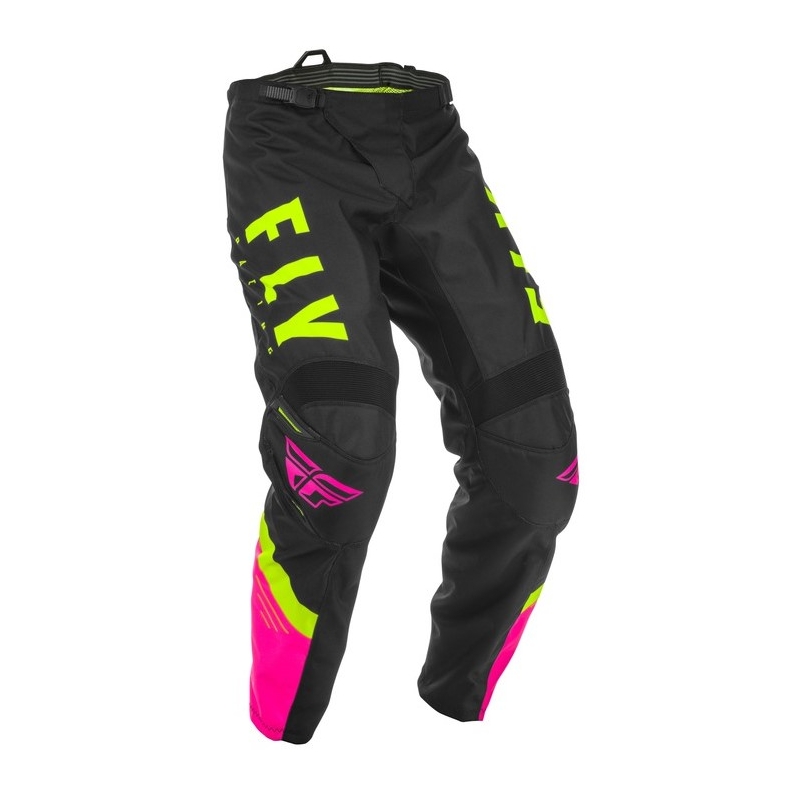 Motokros hlače FLY Racing F-16 2020 roza-črna-fluo rumena