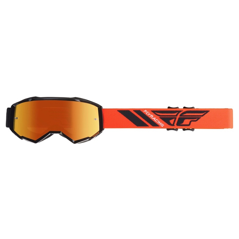 Motokros očala FLY Racing Zone 2019 oranžno-črna (oranžna kromirana pleksi)