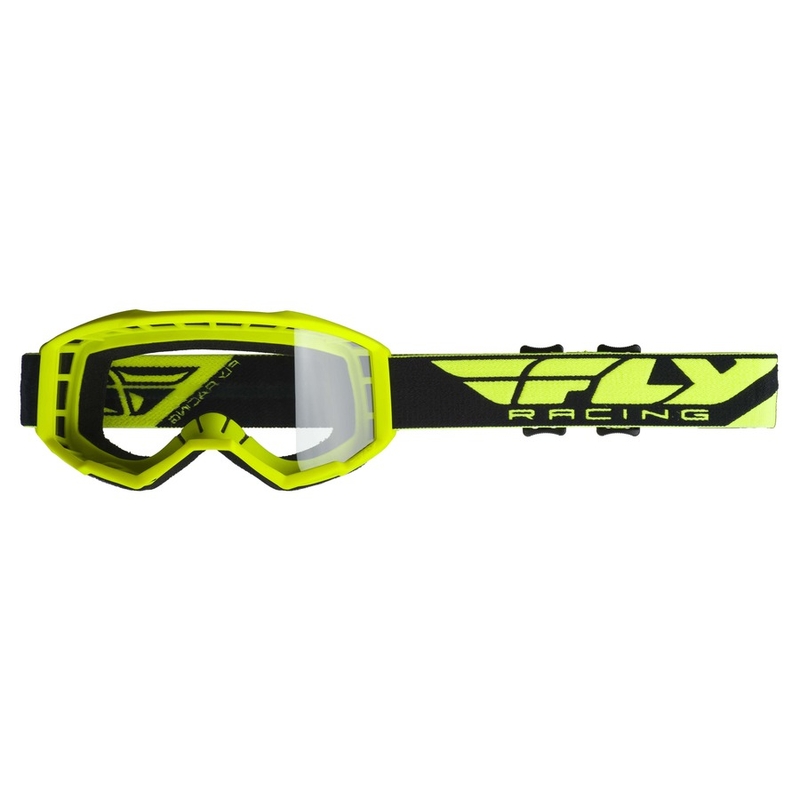 Motokros očala FLY Racing Focus 2019 black-fluo yellow (clear plexi) razprodaja