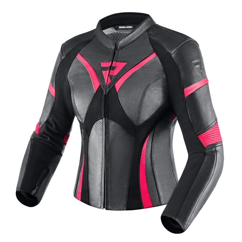 Ženska motoristična jakna Rebelhorn Rebel Black and Pink