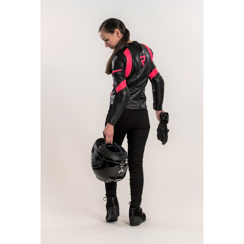 Ženska motoristična jakna Rebelhorn Rebel Black and Pink
