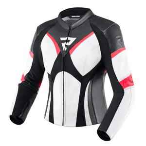 Rebelhorn Rebel Black-White-Fluo Red motoristična jakna za ženske razprodaja