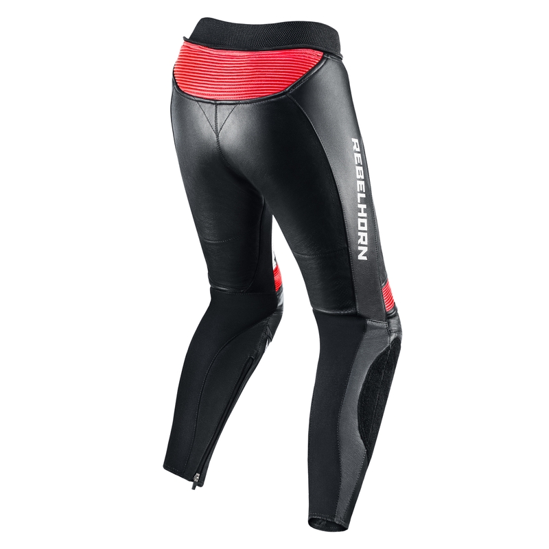 Rebelhorn Rebel Black-White-Fluo Red motoristične hlače za ženske razprodaja