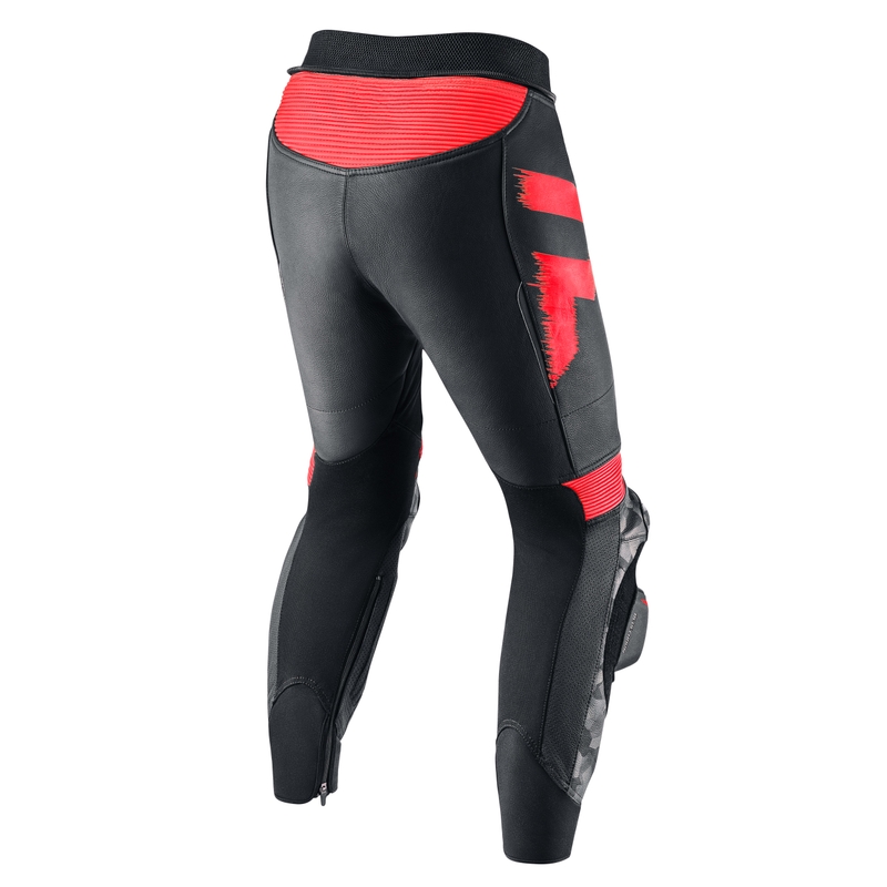 Rebelhorn Rebel Black-White-Fluo Red motoristične hlače razprodaja