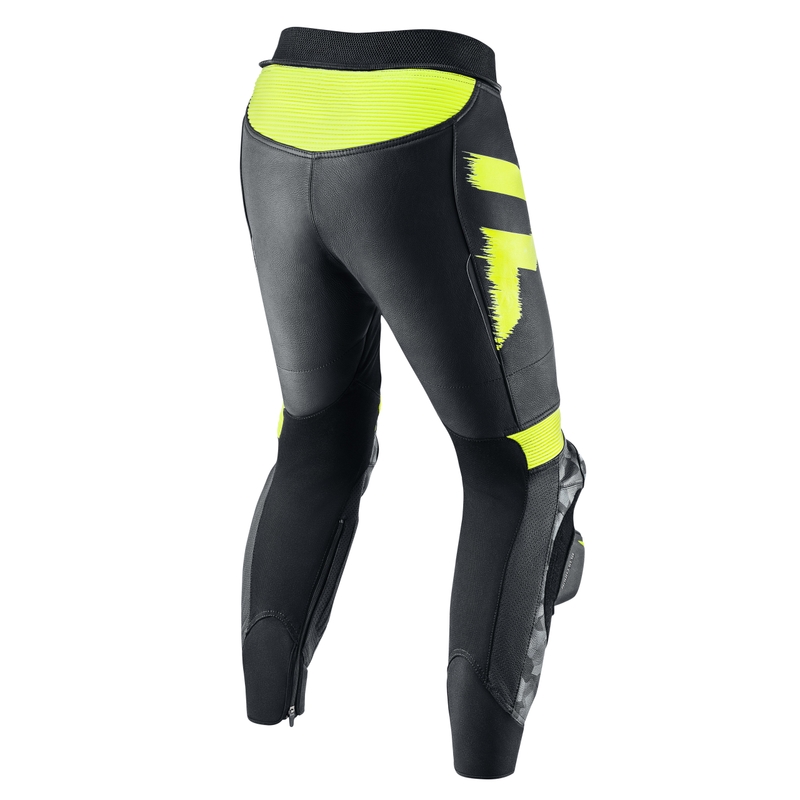 Rebelhorn Rebel Black-White-Fluo Yellow motoristične hlače razprodaja