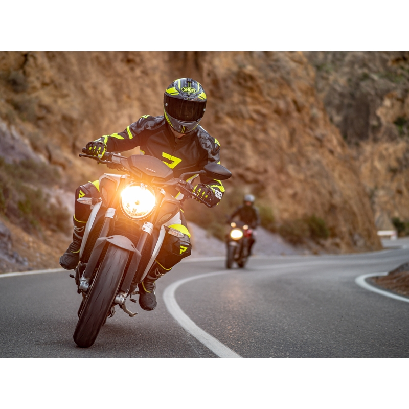 Rebelhorn Rebel Black-White-Fluo Yellow motoristični kombinezon razprodaja