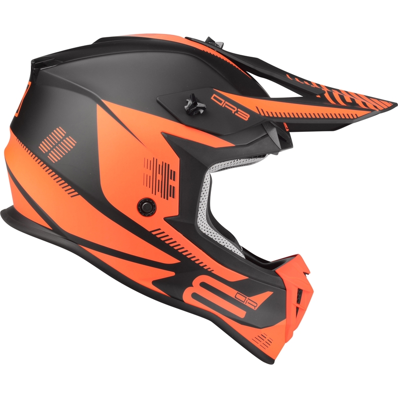 Motokros čelada Lazer OR-3 PP3 black-fluo red
