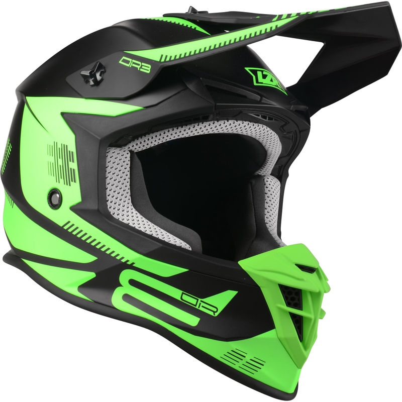 Motokros čelada Lazer OR-3 PP3 črna-fluo zelena
