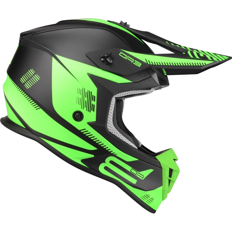 Motokros čelada Lazer OR-3 PP3 črna-fluo zelena