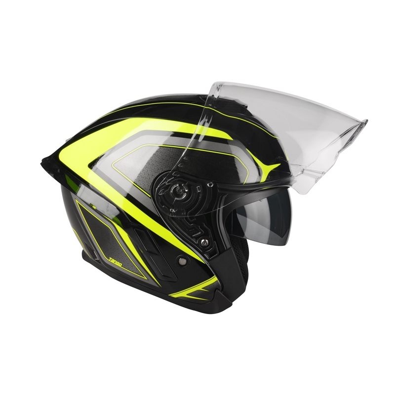 Odprta motoristična čelada Lazer Tango S Hexa black-fluo yellow
