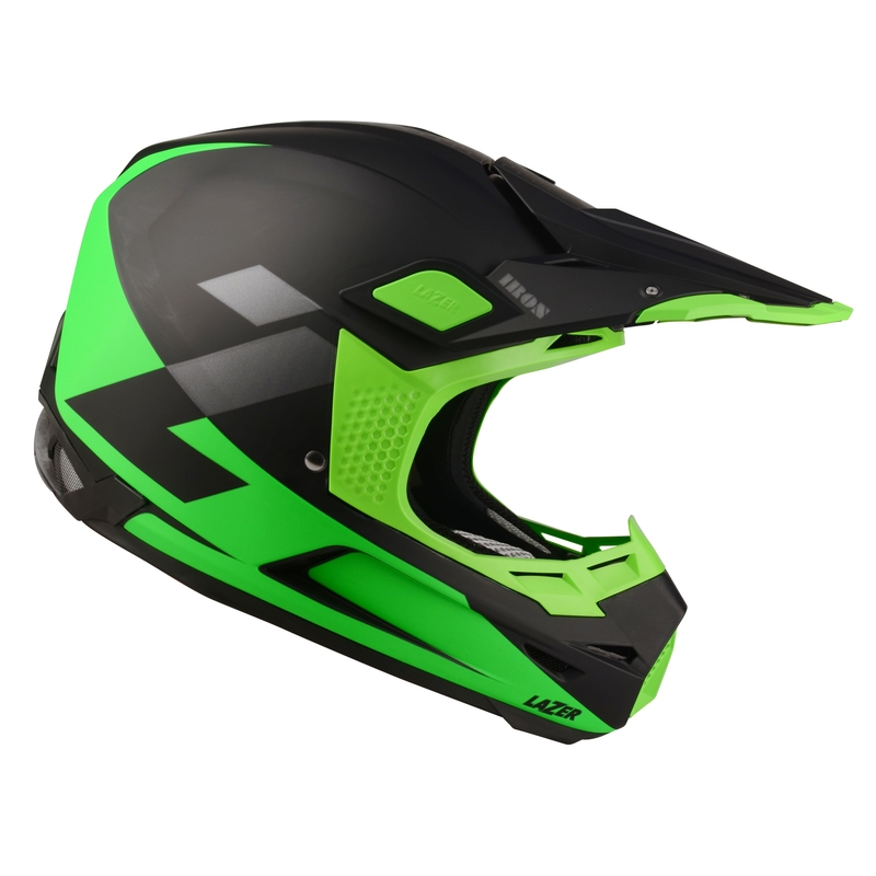 Motokros čelada Lazer X9 Iron black-fluo green