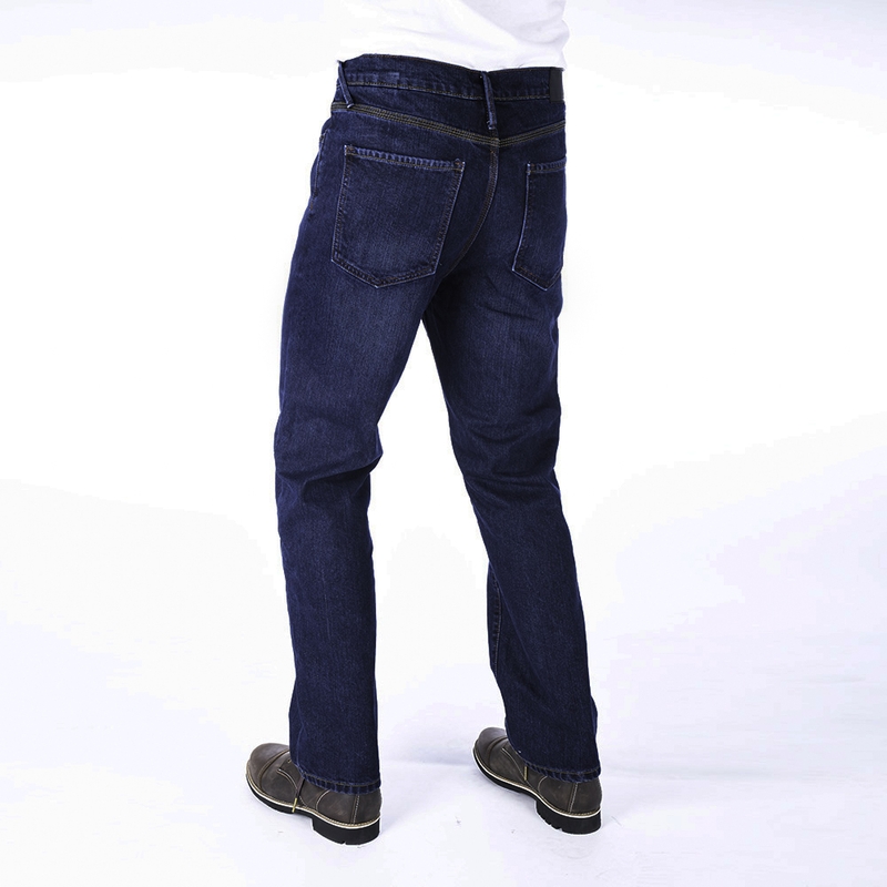 Obrezane motoristične kavbojke Oxford Original Approved Jeans oprane modre barve