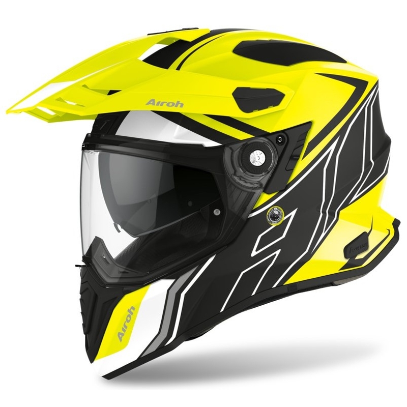 Čelada Airoh Commander Duo black-white-fluo yellow