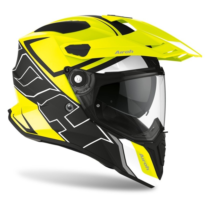 Čelada Airoh Commander Duo black-white-fluo yellow