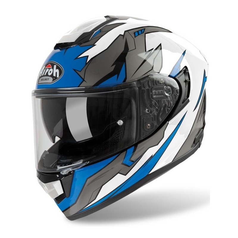 Integralna motoristična čelada Airoh ST 501 Bionic belo-modra